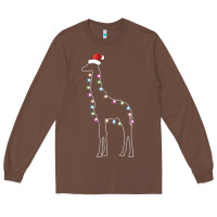 Chestnut santa giraffe christmas color led Long Sleeve Tee - linhVisuals