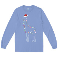 Colony Blue santa giraffe christmas color led Long Sleeve Tee - linhVisuals