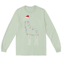 Matcha santa giraffe christmas color led Long Sleeve Tee - linhVisuals
