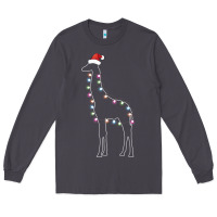 Smoke santa giraffe christmas color led Long Sleeve Tee - linhVisuals