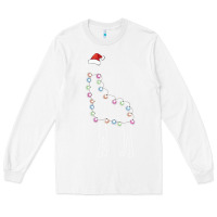 White santa giraffe christmas color led Long Sleeve Tee - linhVisuals