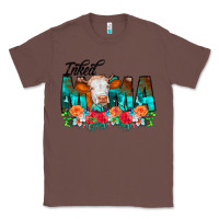Chestnut Inked Mama Flowers Cow Classic Tee - CowCowDesign