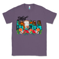 Lavender Inked Mama Flowers Cow Classic Tee - CowCowDesign