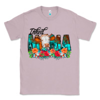 Lilac Inked Mama Flowers Cow Classic Tee - CowCowDesign