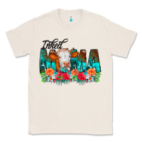 Natural Inked Mama Flowers Cow Classic Tee - CowCowDesign