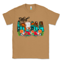 Toasted Coconut Inked Mama Flowers Cow Classic Tee - CowCowDesign