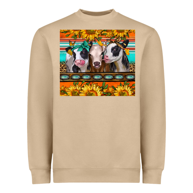 Heifers And Sunflowers Heavyweight Sweatshirt by Jasminsmagicworld | Teevron