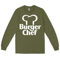 Army Green vintage burger chef classic Long Sleeve Tee - linhVisuals