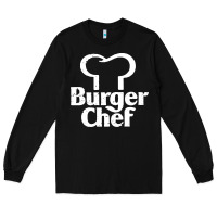 Black vintage burger chef classic Long Sleeve Tee - linhVisuals