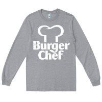 Heather Grey vintage burger chef classic Long Sleeve Tee - linhVisuals