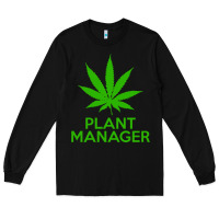 Black plant manager weed pot cannabis flippin sweet gear transparent copy Long Sleeve Tee - linhVisuals