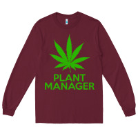 Burgundy plant manager weed pot cannabis flippin sweet gear transparent copy Long Sleeve Tee - linhVisuals