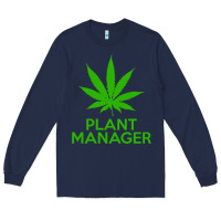 Navy plant manager weed pot cannabis flippin sweet gear transparent copy Long Sleeve Tee - linhVisuals