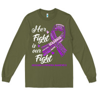 Army Green hodgkins lymphoma awareness t  shirt hodgkin's lymphoma awareness her Long Sleeve Tee - linhVisuals