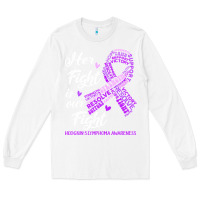 White hodgkins lymphoma awareness t  shirt hodgkin's lymphoma awareness her Long Sleeve Tee - linhVisuals