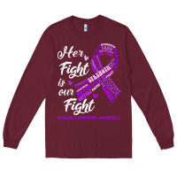 Burgundy hodgkins lymphoma awareness t  shirt hodgkin's lymphoma awareness her Long Sleeve Tee - linhVisuals