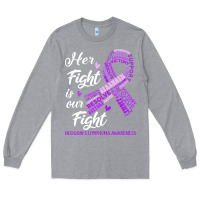 Heather Grey hodgkins lymphoma awareness t  shirt hodgkin's lymphoma awareness her Long Sleeve Tee - linhVisuals