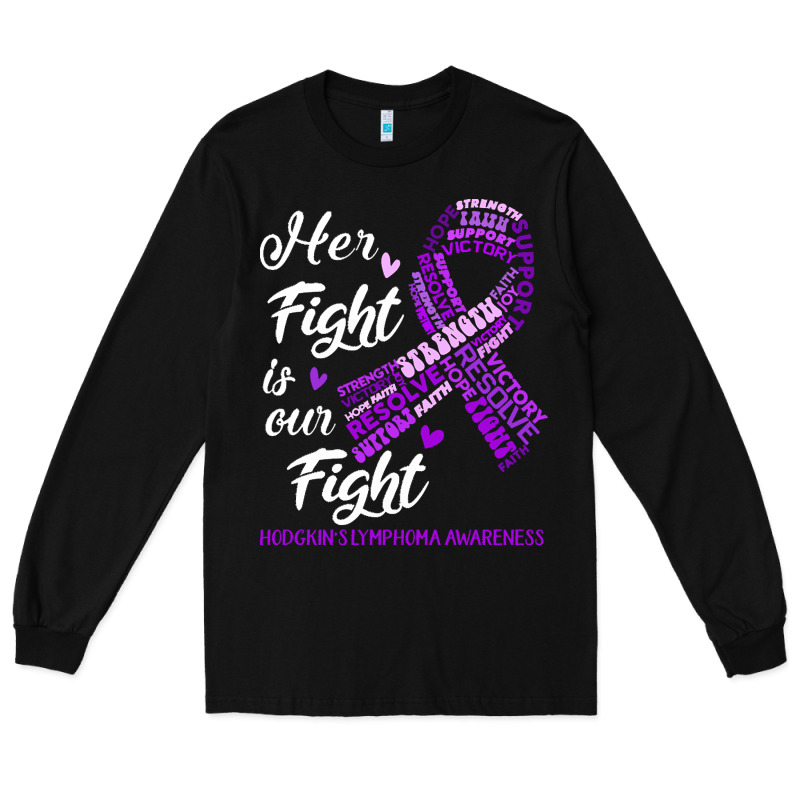 Hodgkins Lymphoma Awareness T  Shirt Hodgkin's Lymphoma Awareness Her Long Sleeve Tee by linhVisuals | Teevron