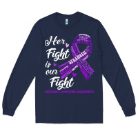 Navy hodgkins lymphoma awareness t  shirt hodgkin's lymphoma awareness her Long Sleeve Tee - linhVisuals
