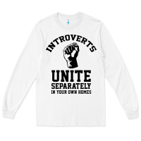 White introverts unite Long Sleeve Tee - linhVisuals