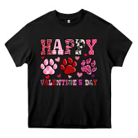 Black happy valentine's day paws Heavy Core Tee - OliviaCreatesArt