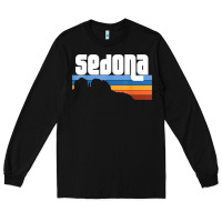Black cute retro i love sedona arizona desert sunset az t shirt Long Sleeve Tee - linhVisuals