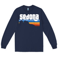 Navy cute retro i love sedona arizona desert sunset az t shirt Long Sleeve Tee - linhVisuals