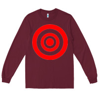 Burgundy bullseye target Long Sleeve Tee - linhVisuals