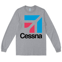 Heather Grey cessnas Long Sleeve Tee - linhVisuals