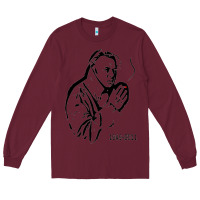 Burgundy christopher hitchens essential Long Sleeve Tee - linhVisuals