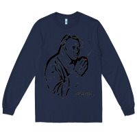 Navy christopher hitchens essential Long Sleeve Tee - linhVisuals