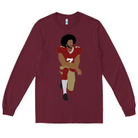 Burgundy colin kaepernick kneeling classic Long Sleeve Tee - linhVisuals