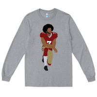 Heather Grey colin kaepernick kneeling classic Long Sleeve Tee - linhVisuals