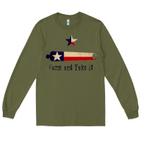 Army Green come and take it   texas flag essential Long Sleeve Tee - linhVisuals
