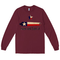 Burgundy come and take it   texas flag essential Long Sleeve Tee - linhVisuals