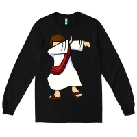 Black dabbing jesus christian dab dance Long Sleeve Tee - linhVisuals