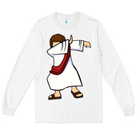 White dabbing jesus christian dab dance Long Sleeve Tee - linhVisuals