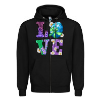 Black easter love egg Zipper Hoodie - RanaPortraitStore