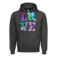 Charcoal Heather easter love egg Zipper Hoodie - RanaPortraitStore
