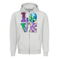 Dove Grey easter love egg Zipper Hoodie - RanaPortraitStore