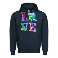Navy easter love egg Zipper Hoodie - RanaPortraitStore