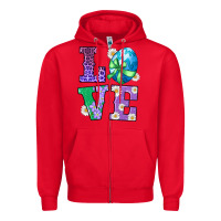 Red easter love egg Zipper Hoodie - RanaPortraitStore
