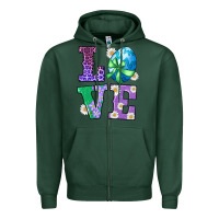 Sports Green easter love egg Zipper Hoodie - RanaPortraitStore