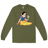 Army Green snow white Long Sleeve Tee - linhVisuals
