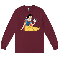 Burgundy snow white Long Sleeve Tee - linhVisuals