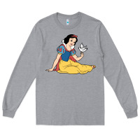 Heather Grey snow white Long Sleeve Tee - linhVisuals