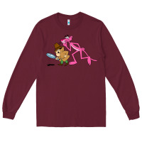 Burgundy the pink panther Long Sleeve Tee - linhVisuals
