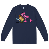 Navy the pink panther Long Sleeve Tee - linhVisuals