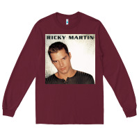 Burgundy ricky martin   ricky martin Long Sleeve Tee - linhVisuals