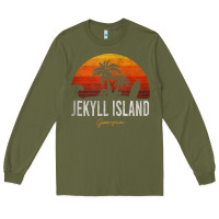 Army Green jekyll island beach georgia ga palms vacation surf sundown tank top Long Sleeve Tee - linhVisuals